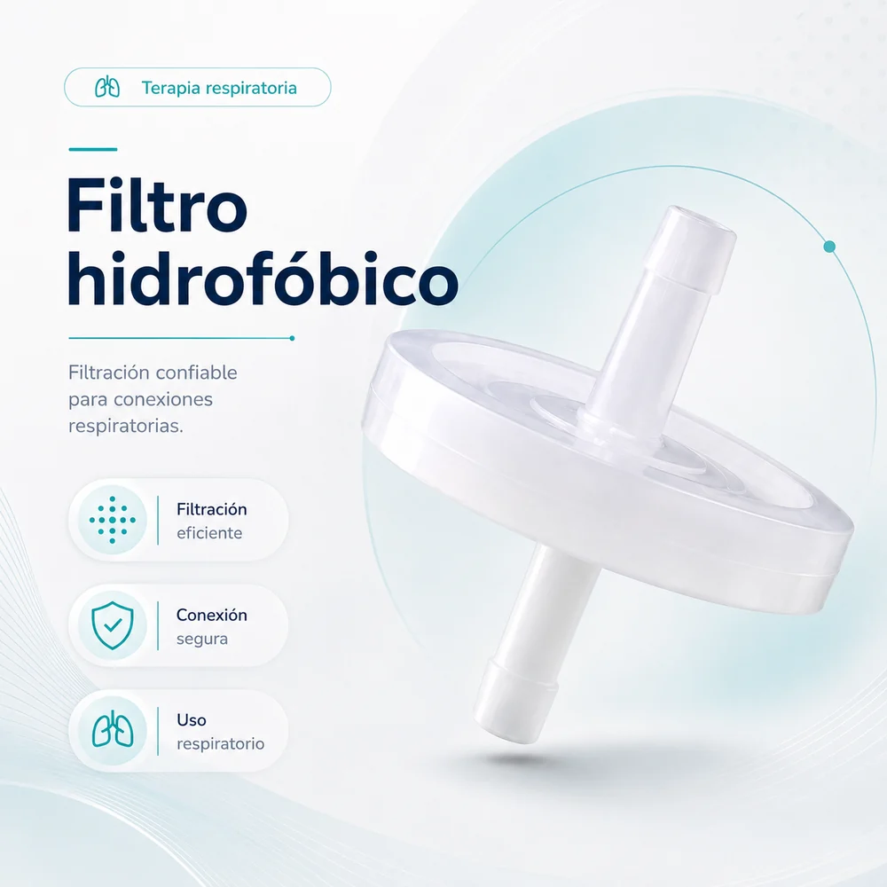 Filtro Hidrofobico — Terapia respiratoria