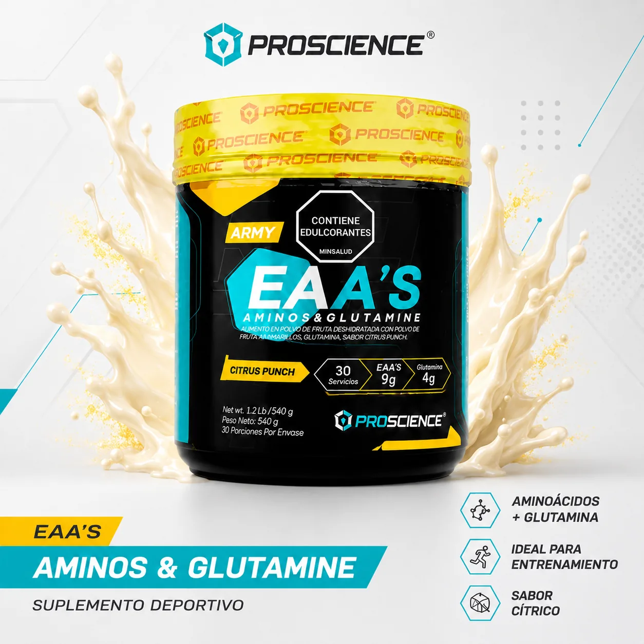 Army Aminoacidos Proscience Citrus 540GR — Nutricionales