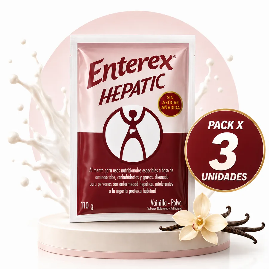 ENTEREX HEPATIC POLVO SOBRE X 110gr PACK X 3 UNIDADES — Farmi Ahorro
