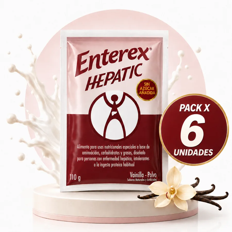 ENTEREX HEPATIC POLVO SOBRE X 110gr PACK X 6 UNIDADES — Farmi Ahorro