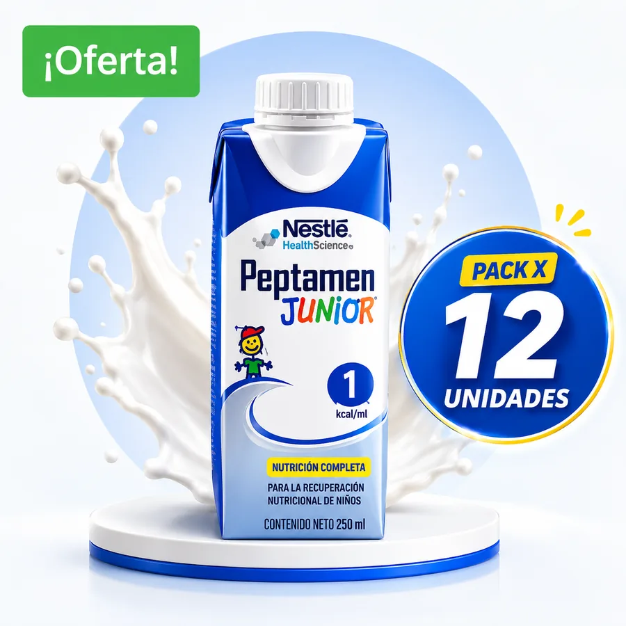 PEPTAMEN JUNIOR 1.0 kcal / ml LIQUIDO TETRA PAK X 250 ml PACK X 12 FRASCOS — Farmi Ahorro