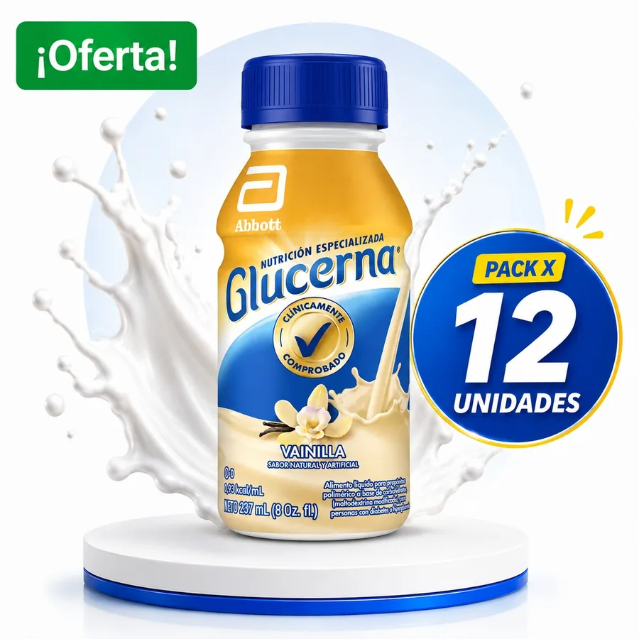 Glucerna Liquida Sabor Vainilla Botella x 237 ML Oferta Pack x 12 Frascos — Farmi Ahorro
