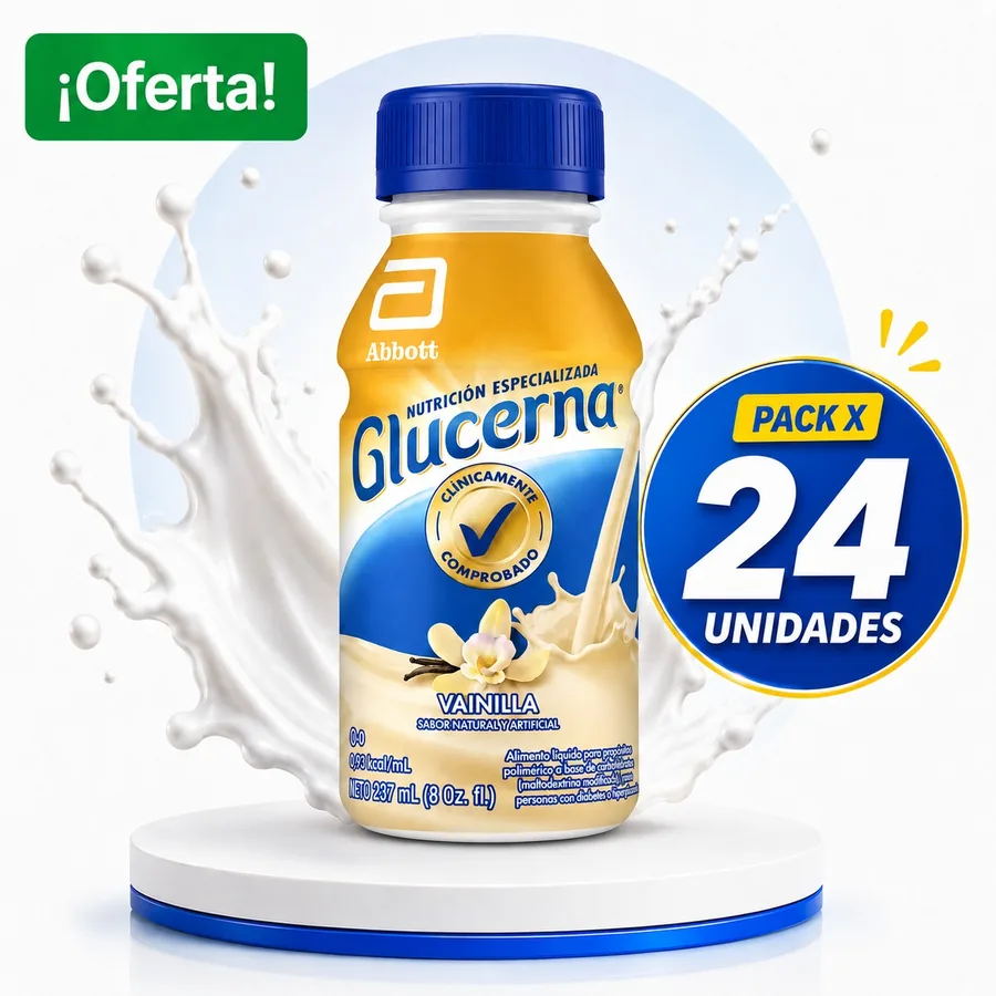 Glucerna Liquida Sabor Vainilla Botella x 237 ML Oferta Pack x 24 Frascos — Farmi Ahorro