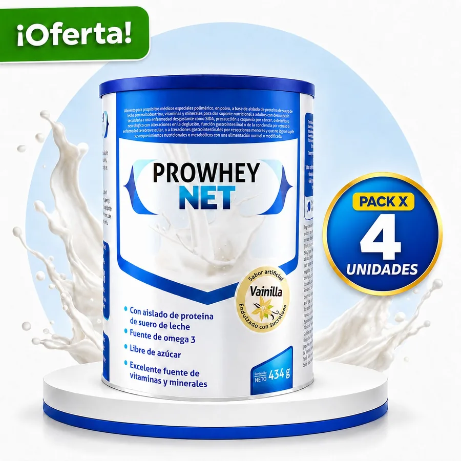 Prowhey Net Lata 434 Gramos Oferta x 4 Unidades — Farmi Ahorro