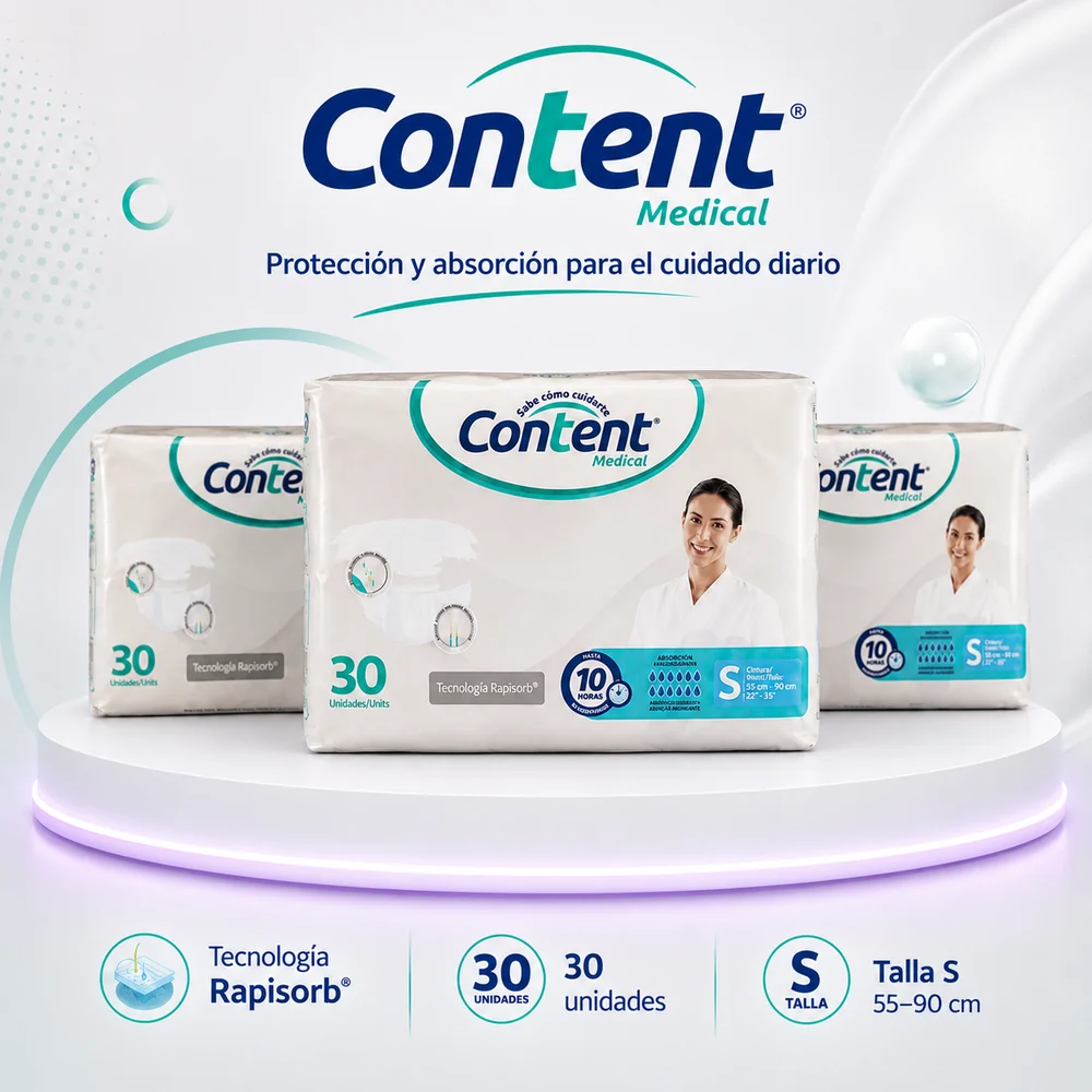 Oferta 90 Pañal Content Medical Talla S — Adulto mayor