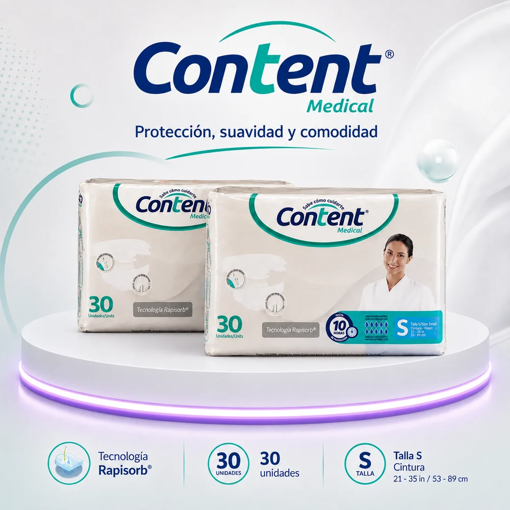 Oferta 60 Pañal Content Medical Talla S — Adulto mayor