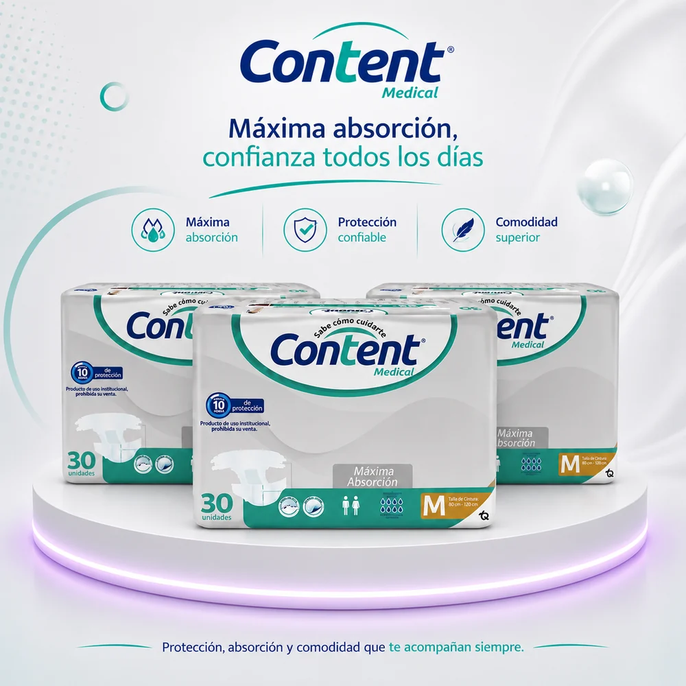 Oferta 90 Pañal Content Medical Talla M — Adulto mayor