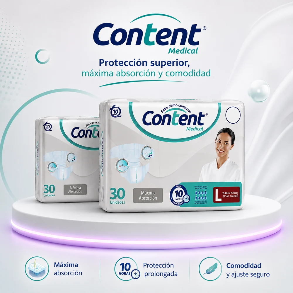 Oferta 90 Pañal Content Medical Talla L — Adulto mayor
