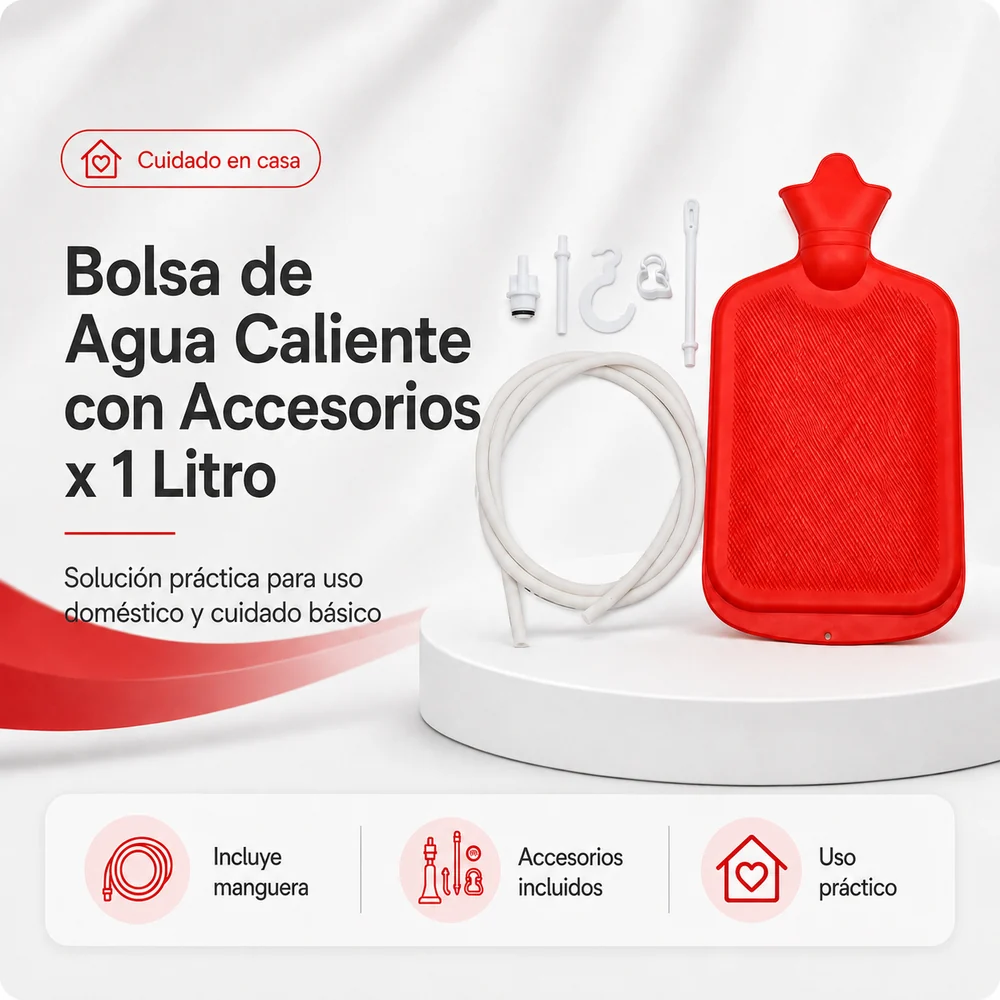 Bolsa de Agua Caliente con Accesorios x 1 Litro — Insumos médicos
