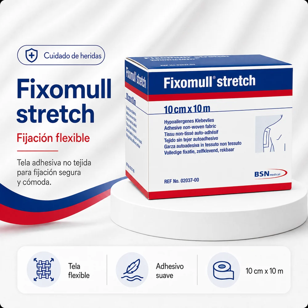 FIXOMULL STRETCH ROLLO 10cm x 10 m — Insumos médicos