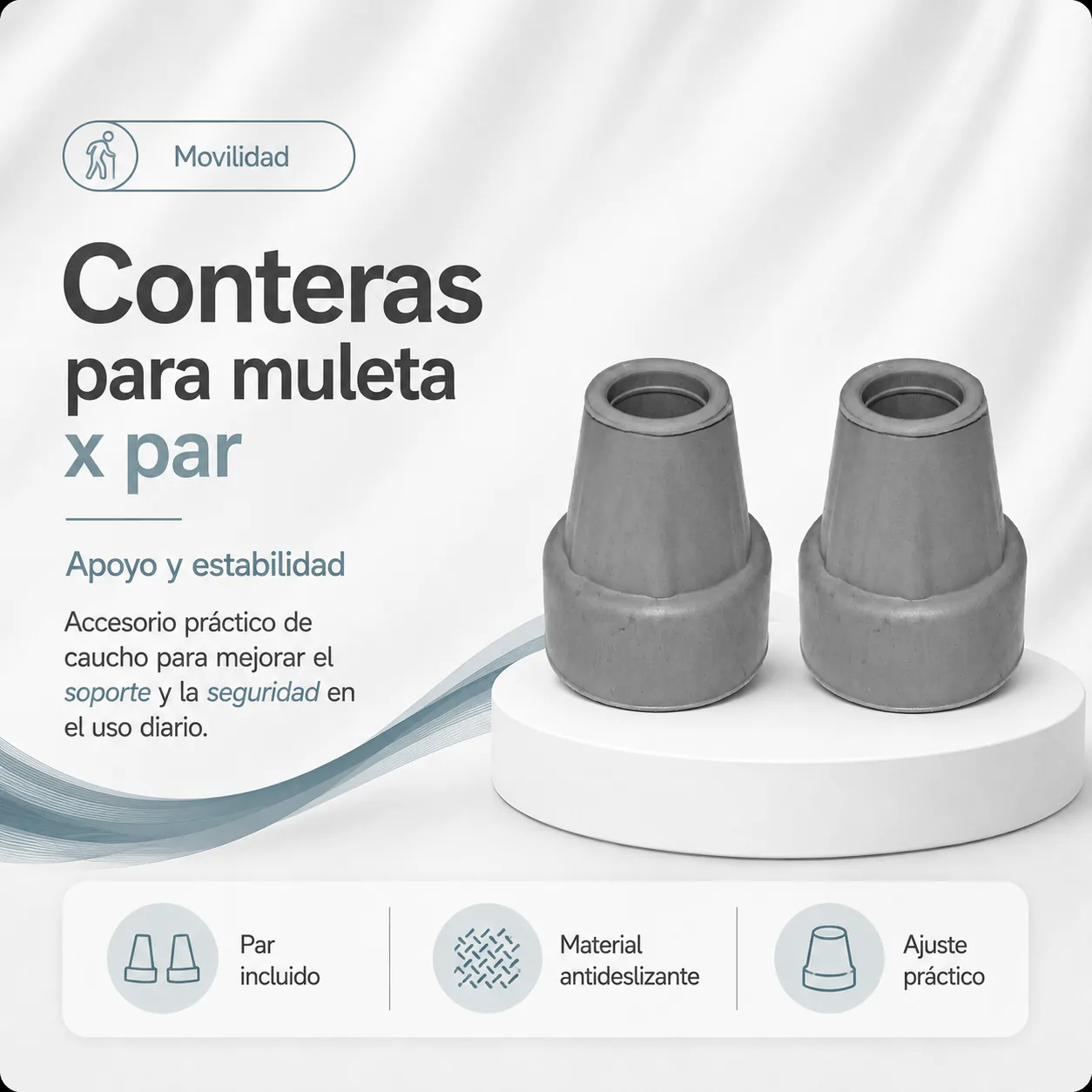 Recaton en Goma Gris Unidad Prestige Par — Insumos médicos