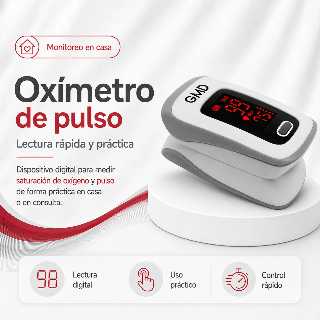 Pulsax Pro (pulsiosimetro) GMDPX-500E — Equipos médicos