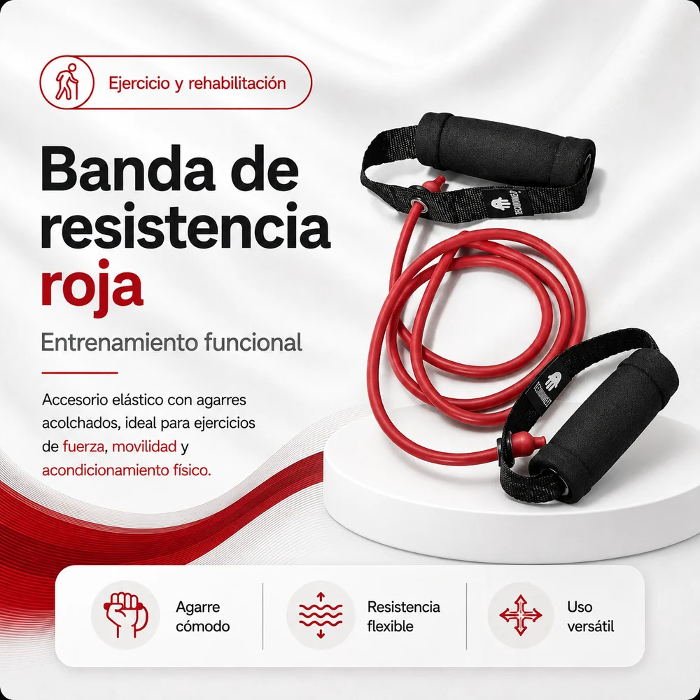 Ejercitador Tubing 128CM Rojo — Movilidad