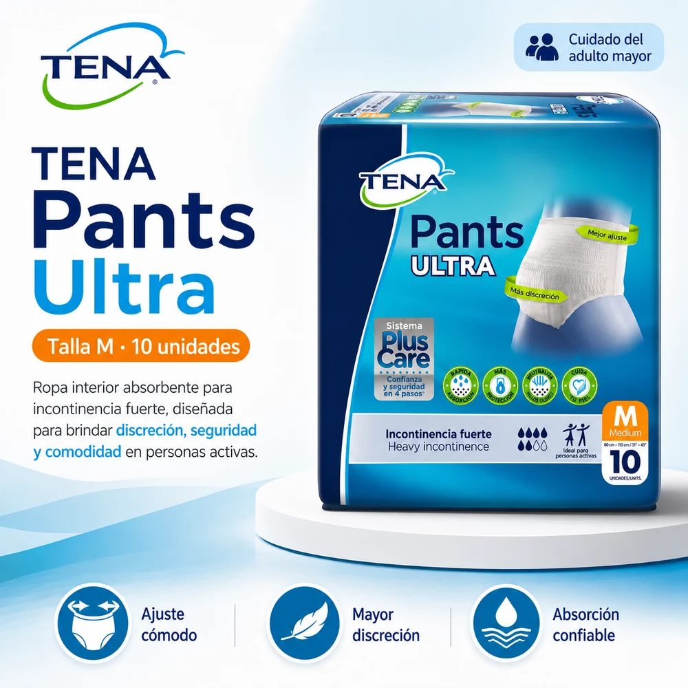 Pañal Tena Pants Ultra Medium x 10 Unidades — Adulto mayor