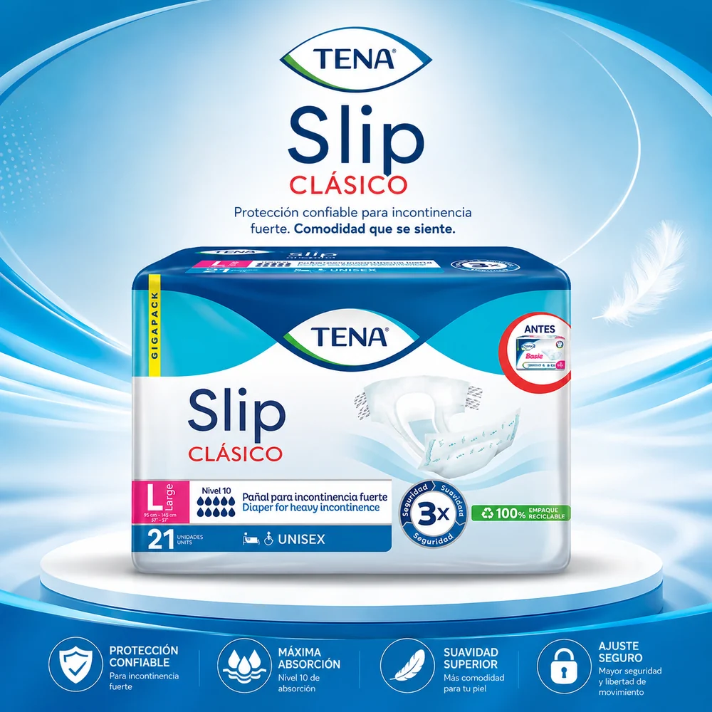 Pañal Tena Slip Clasico Gde x 21 UND — Adulto mayor