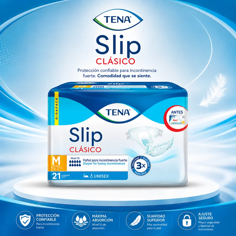 Pañal Tena Slip Clasico Medium x 21 UND — Adulto mayor