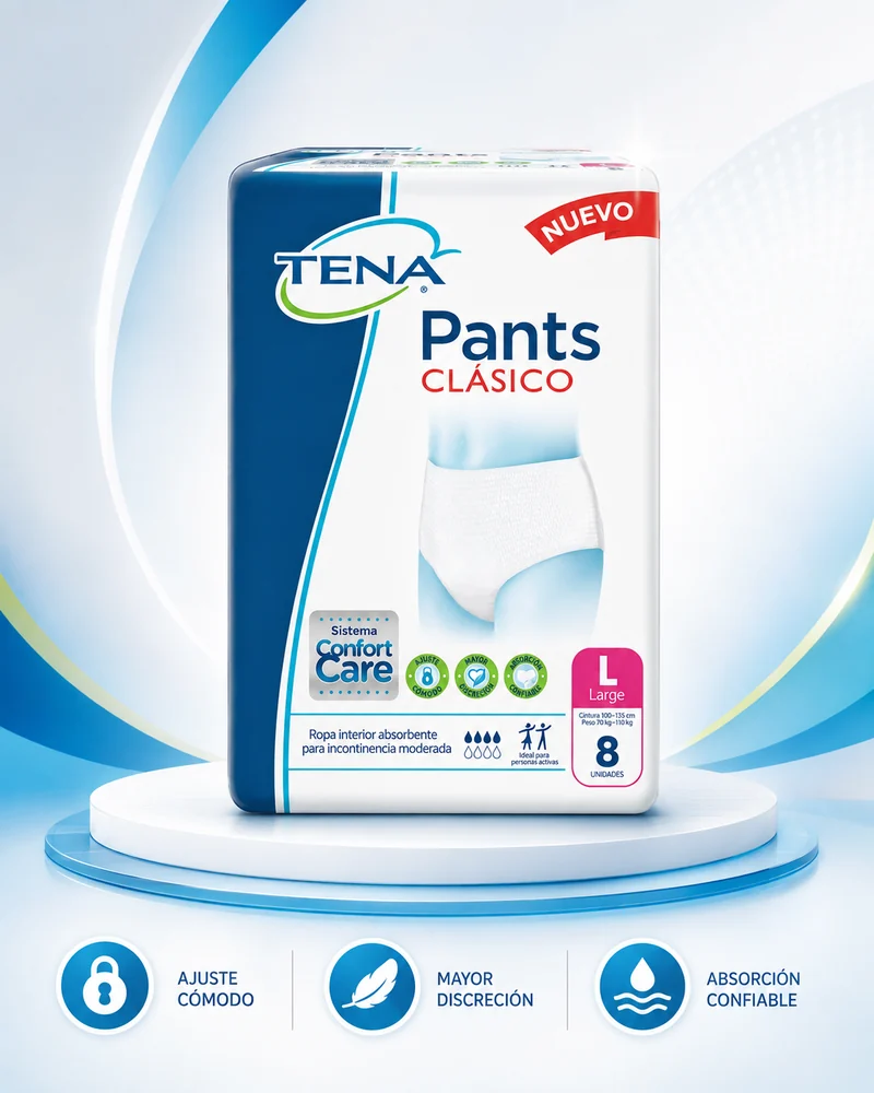 Pañal Tena Pants Clasico Large x 8 UND — Adulto mayor