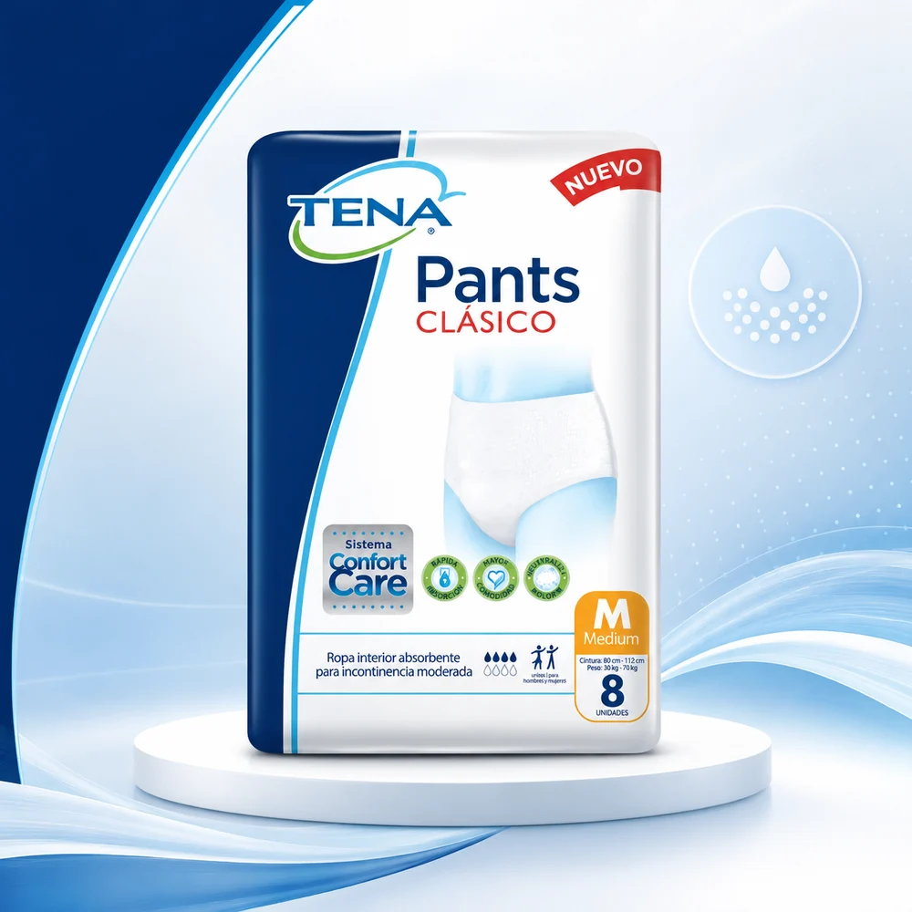 Pañal Tena Pants Clasico Medium x 8 UND — Adulto mayor