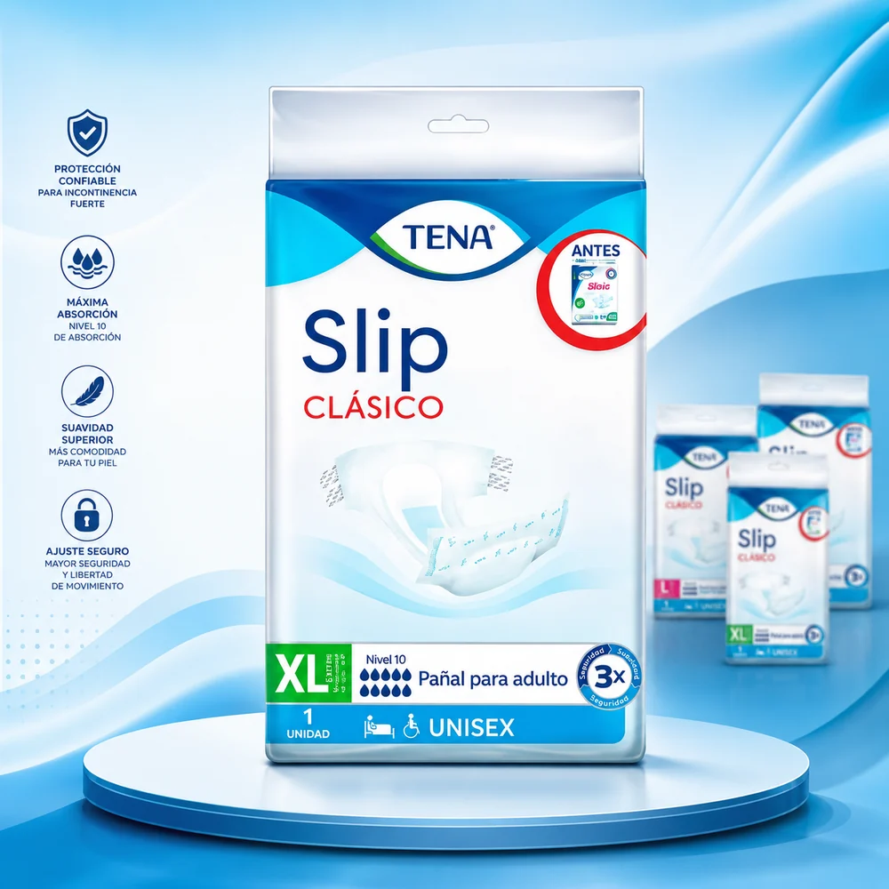 Pañal Tena Slip Clasico Extragrande x 1 Unidad — Adulto mayor