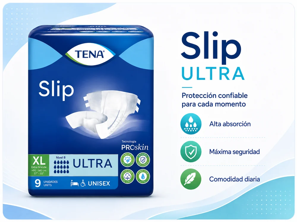 Pañal Tena Slip Ultra Talla XL x 9 UND — Adulto mayor