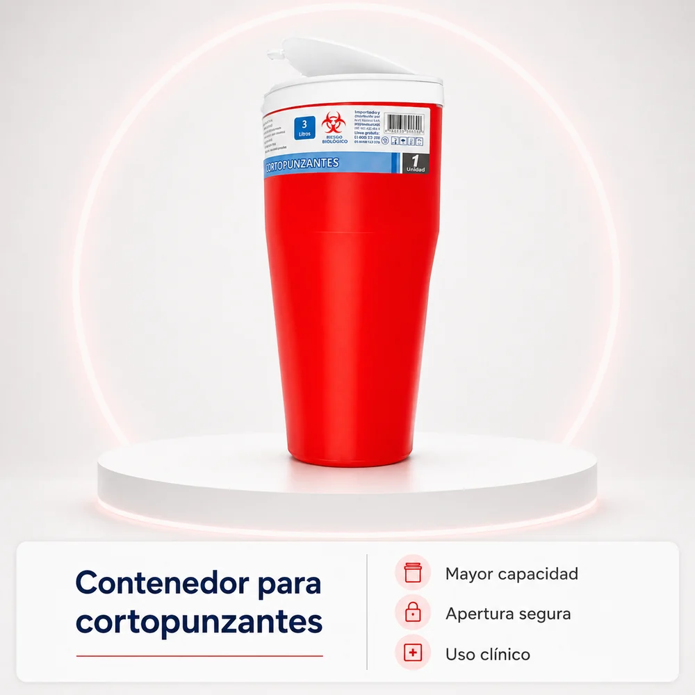 Recolector Guardian de Cortopunzantes 3 L — Insumos médicos