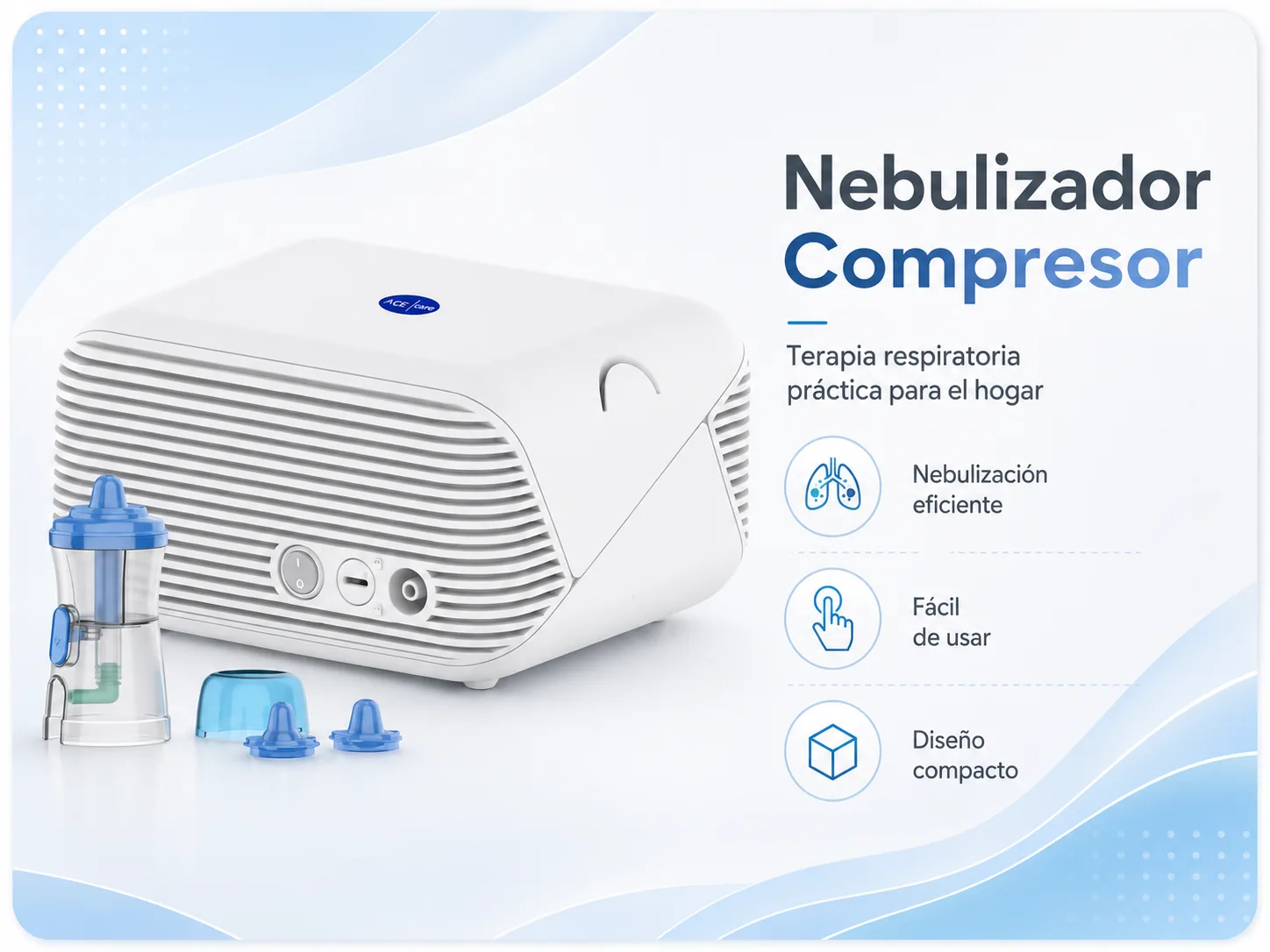 Compresor Nebulizador Nube 3000 + GMRN-211 — Equipos médicos