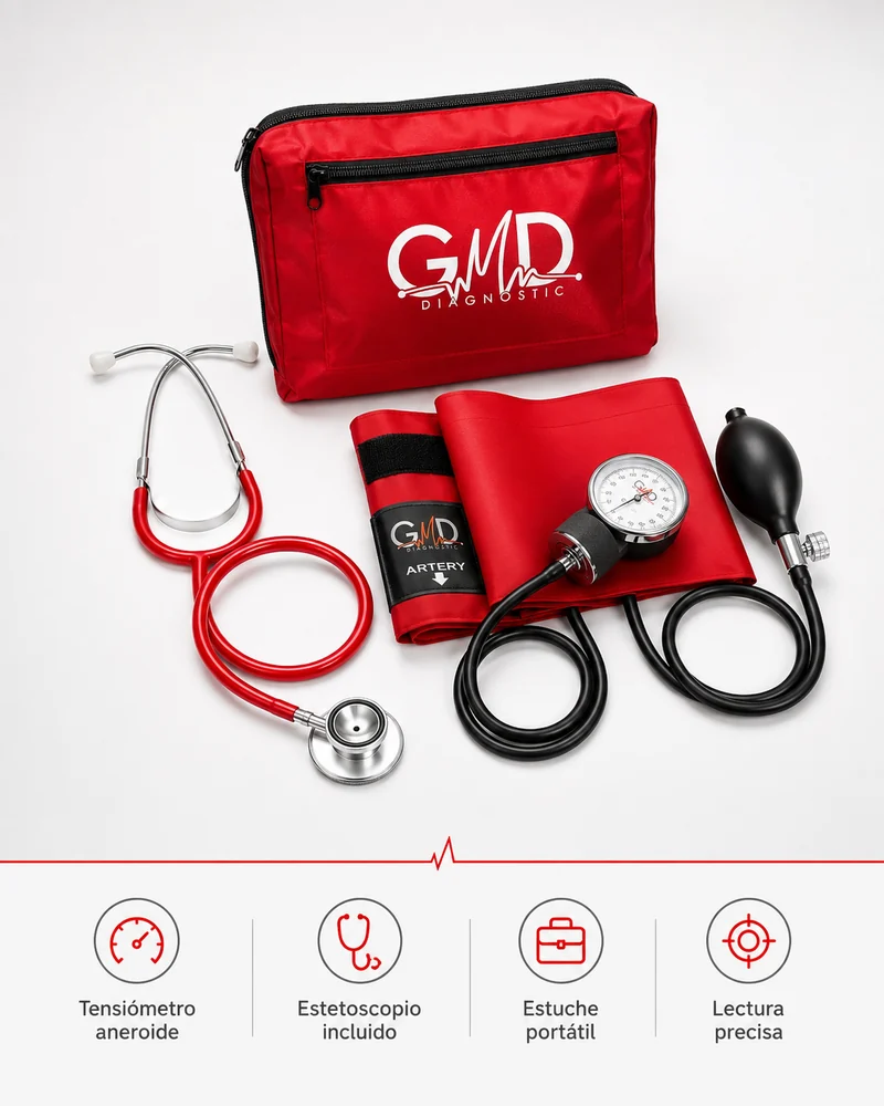 KIT de Tensiometro y Fonendoscopio Color Rojo Pofundo — Equipos médicos