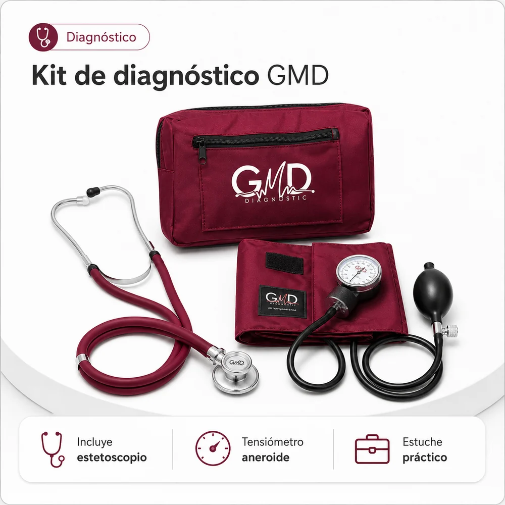 KIT Tensiometro + Fonendo Rapapport Color Vinotinto GMD50-RP-ST3 — Equipos médicos