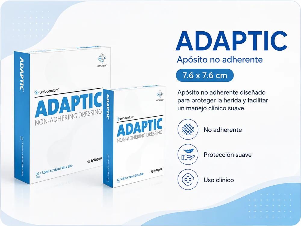 Adaptic Aposito Lubricante Esteril 7.6 x 7.6 Unidad — Ostomía y cuidado de heridas
