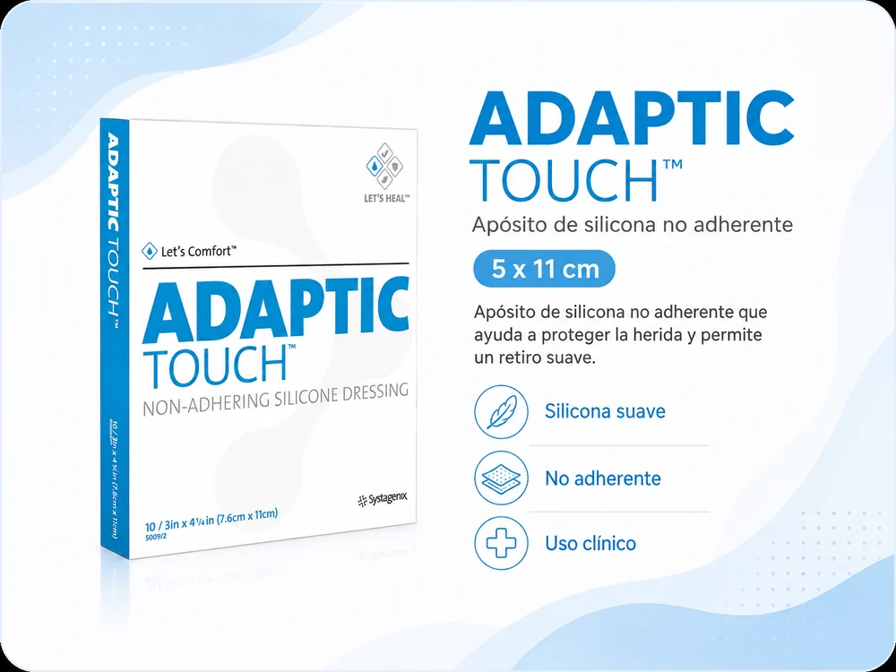 ADAPTIC TOUCH 5×11 cm UNIDAD — Ostomía y cuidado de heridas
