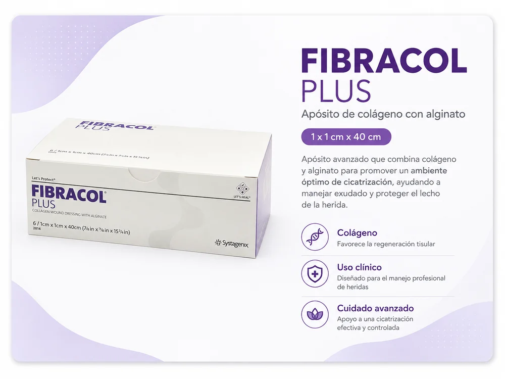 FIBRACOL PLUS cuerda 1 X 1 X 40 cm UNIDAD — Ostomía y cuidado de heridas