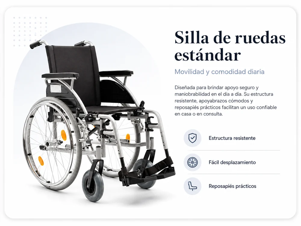 Silla de Ruedas Iron Light Konfort Standard Ref: SRELS-47 — Movilidad