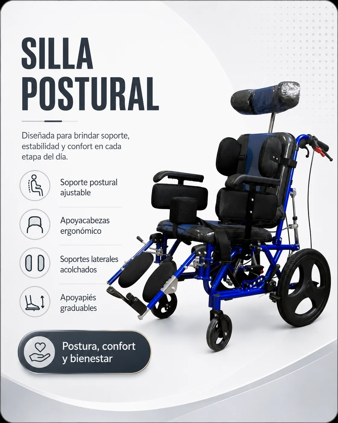 Silla de Ruedas Estándar Neurológica Adulto REF.VH880 — Movilidad