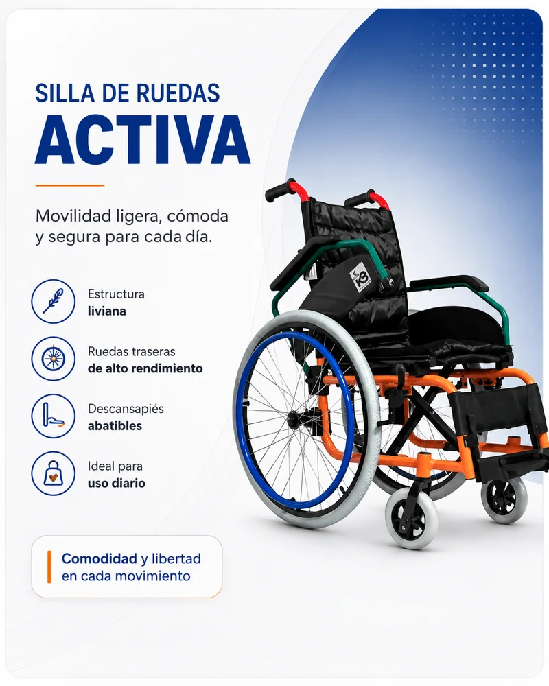 Silla de Ruedas Pediatrica con Respaldo Abatible Konfort Basic REF KBE-980LQA-35 — Movilidad