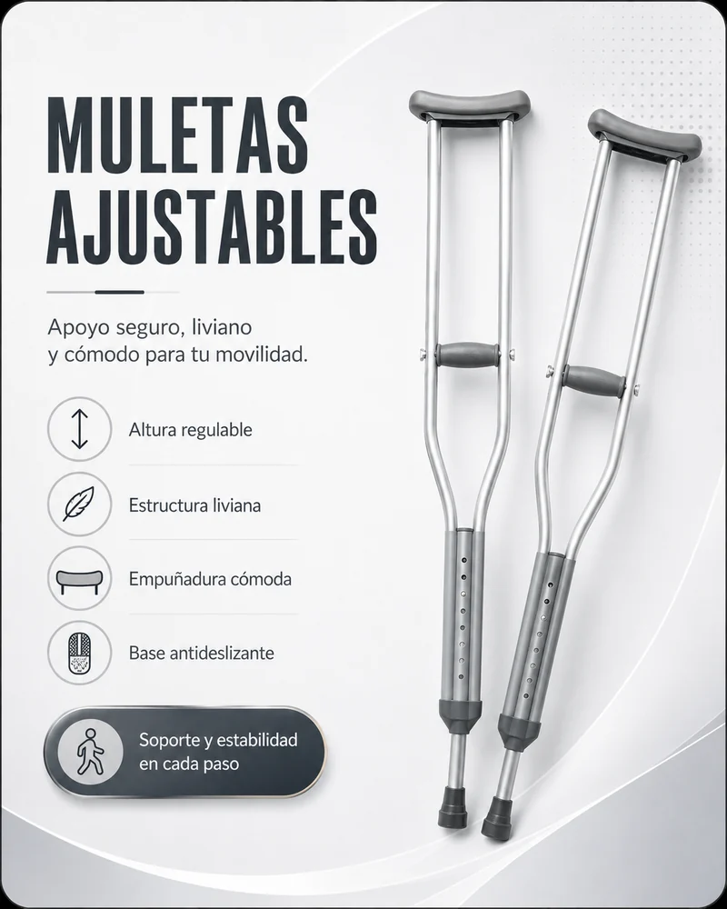 Muleta Convencional en Aluminio Talla M Ref: KB311M-AL19 — Movilidad