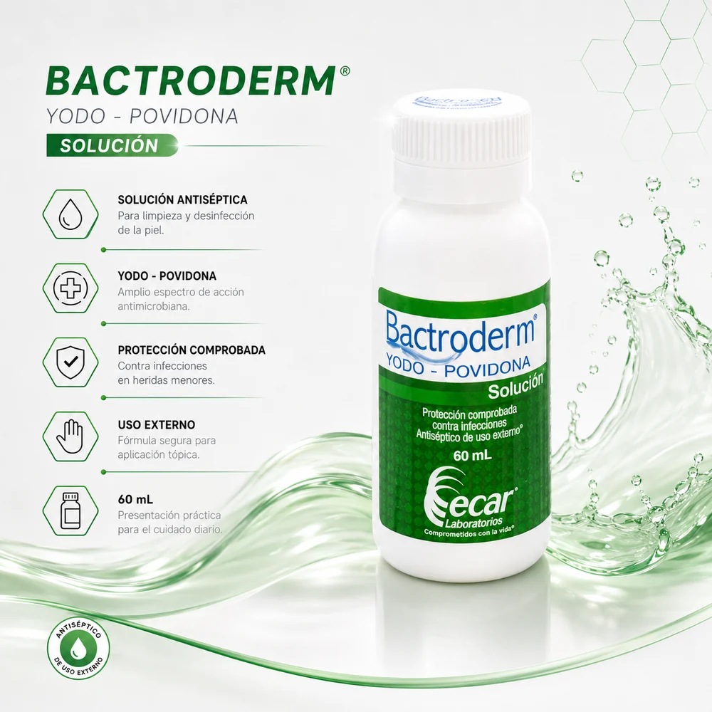 BACTODERM SOLUCION FRASCO X 60ml — Insumos médicos