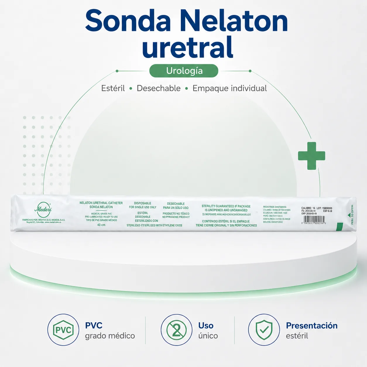 Sonda Nelaton Uretral N° 14 FR Unidad — Insumos médicos