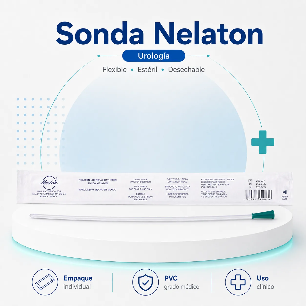 SONDA NELATON URETRAL No 12 FR UNIDAD — Insumos médicos