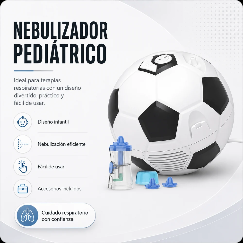 Compresor Nebulizador Pediátrico Balón de Fútbol — Equipos médicos
