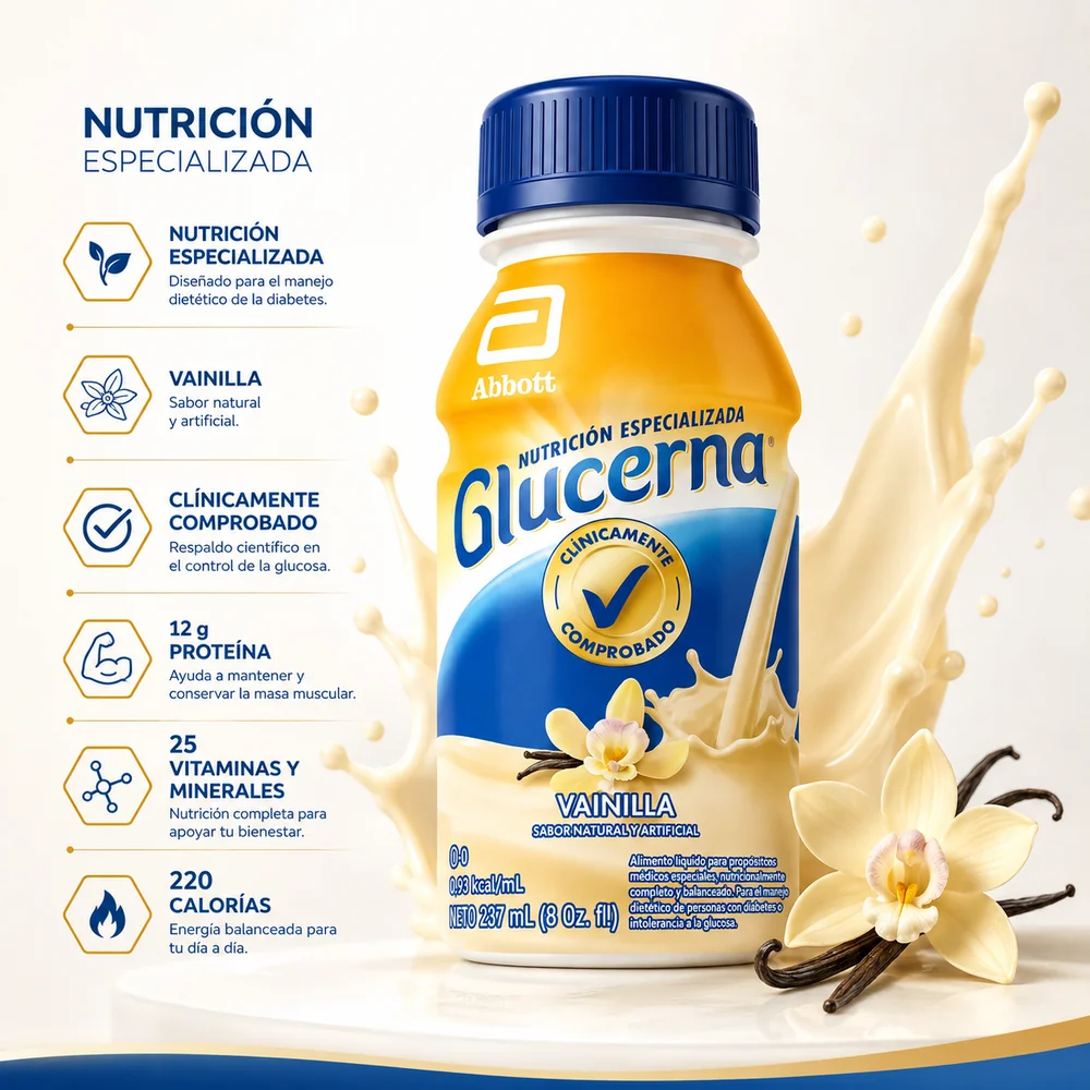 Glucerna Liquida Sabor Vainilla Botella x 237 ML — Nutricionales
