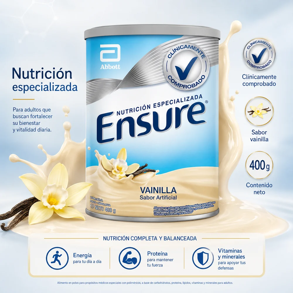 Ensure Vainilla Lata x 400 GR — Nutricionales