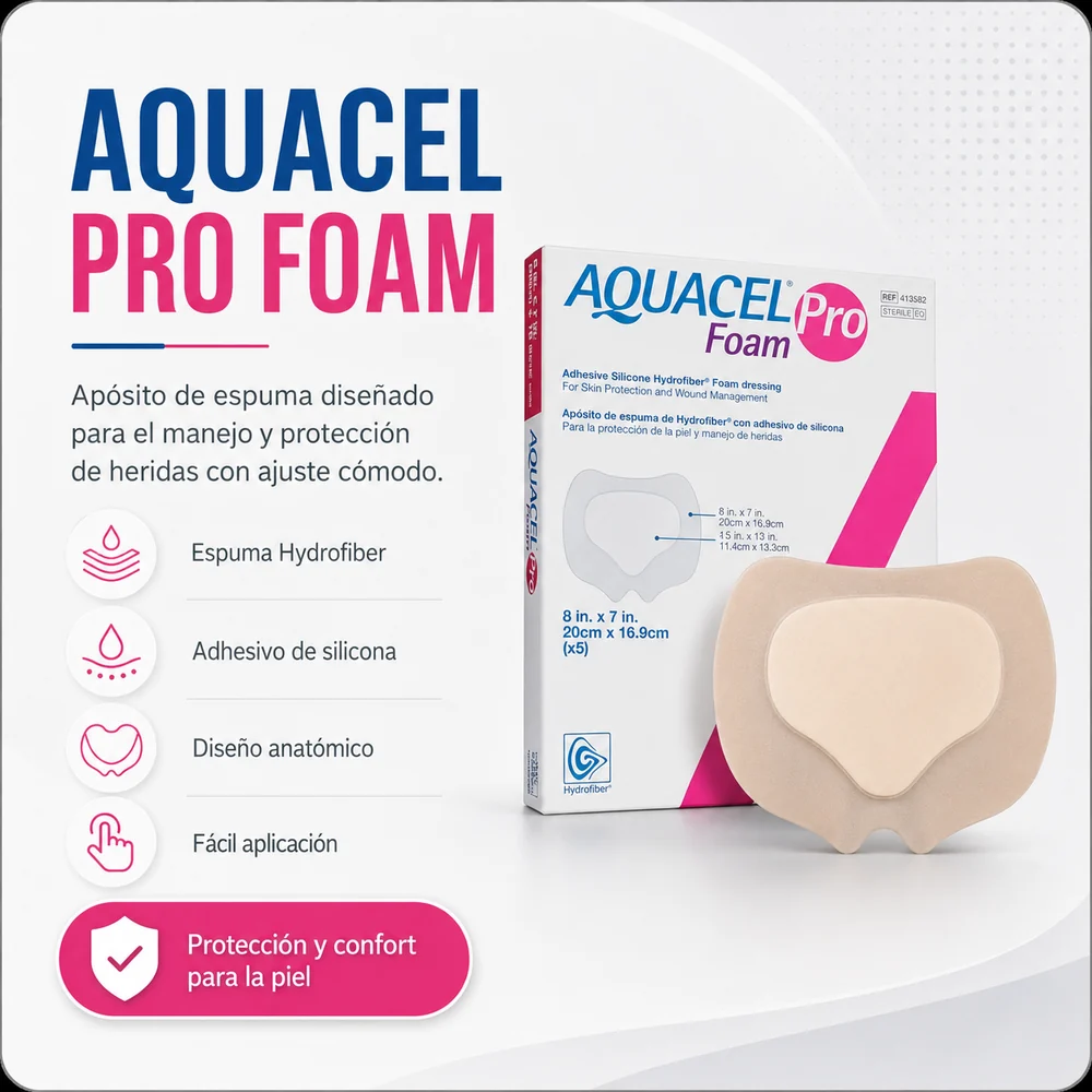 Aquacel Foam Pro Sacral 20 CM x 16.9CM Unidad — Ostomía y cuidado de heridas