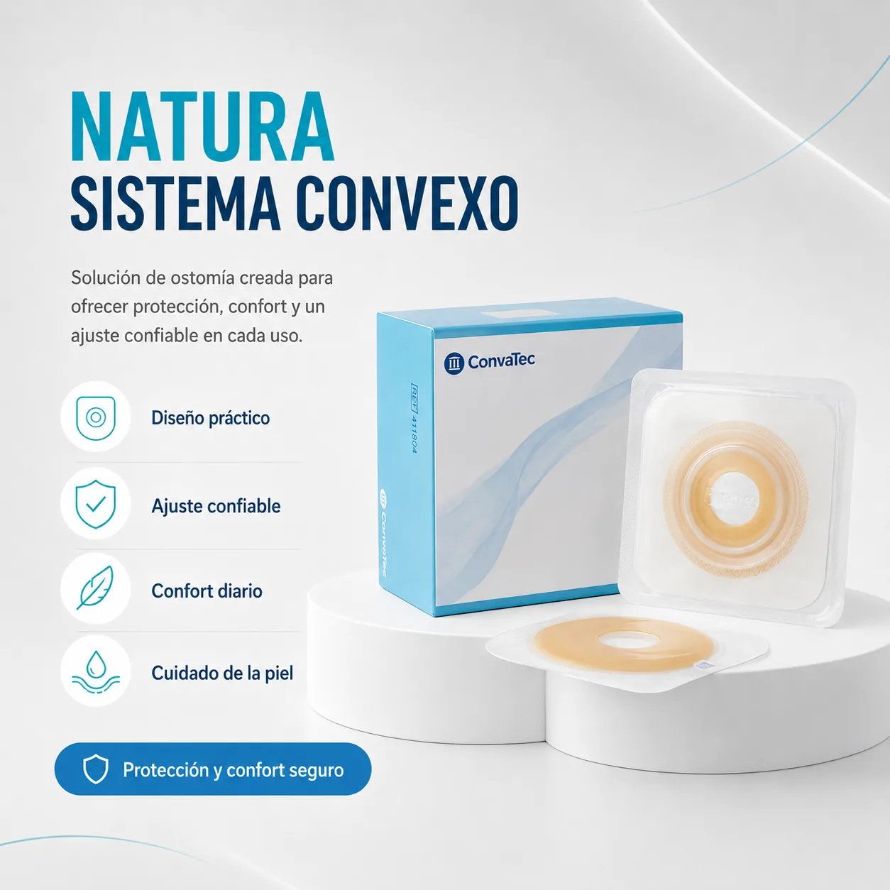 Unidad de Barrera Natura Plana Moldeable Flexible Estoma 45-56MM Oval (aro 70MM X-large) REF.411806 — Ostomía y cuidado…