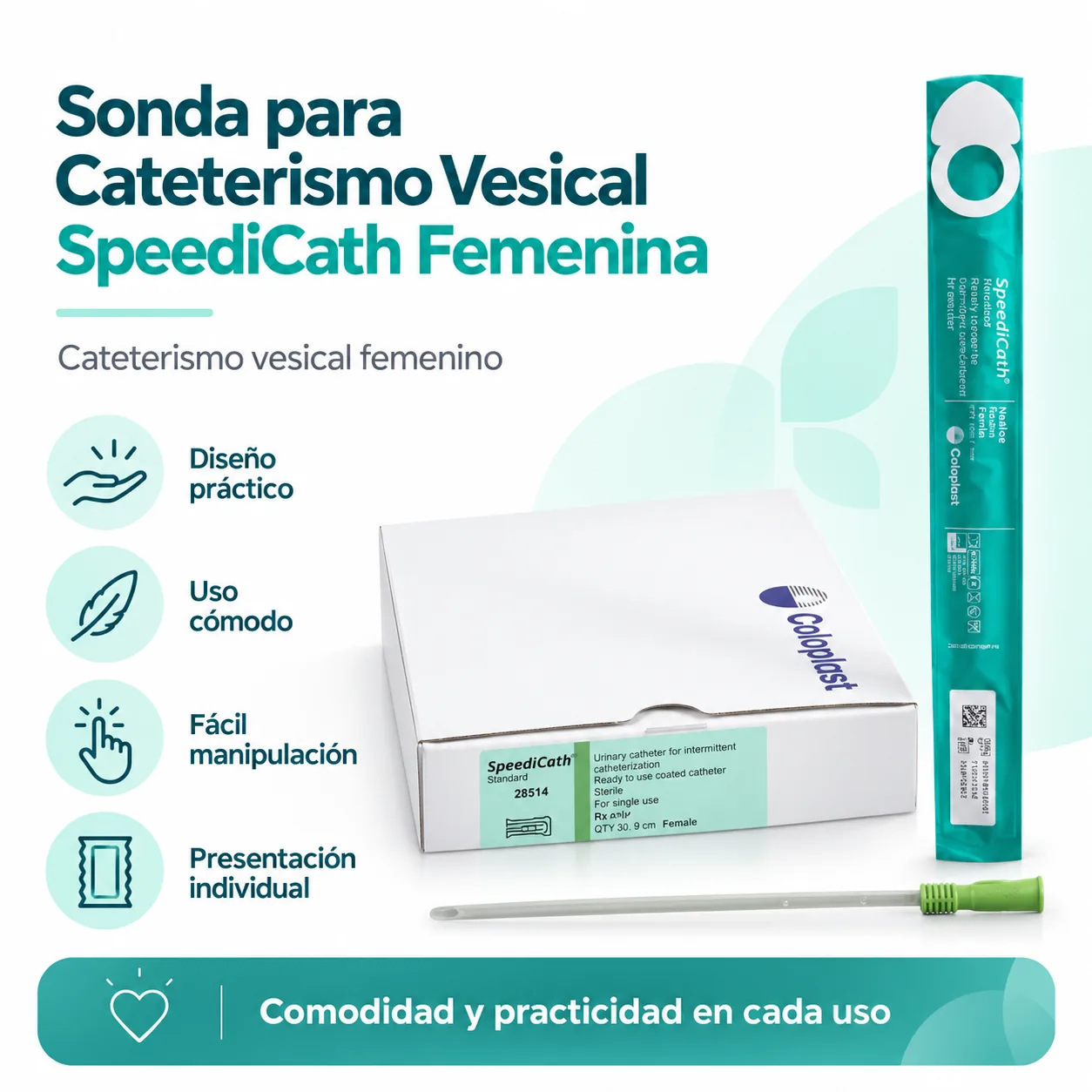 Sonda para Cateterismo Vesical Speedicath Femenina 10FR Caja x 30 Unidades — Insumos médicos