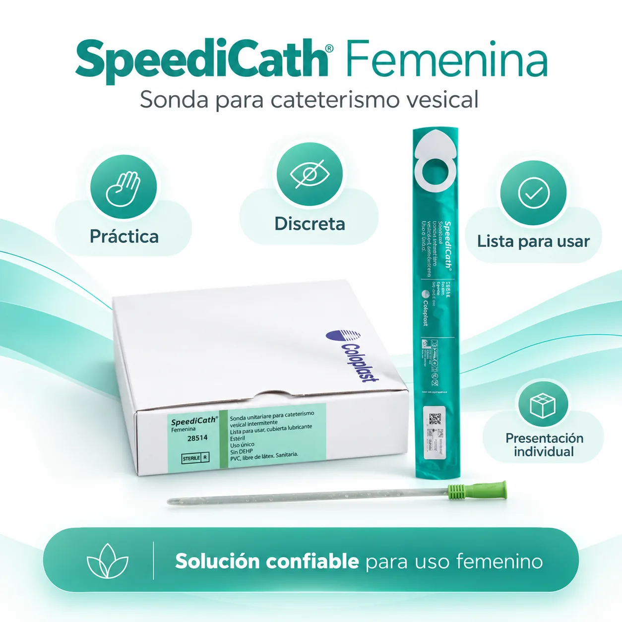 Sonda para Cateterismo Vesical Speedicath Femenina 12FR Caja x 30 Unidades — Insumos médicos