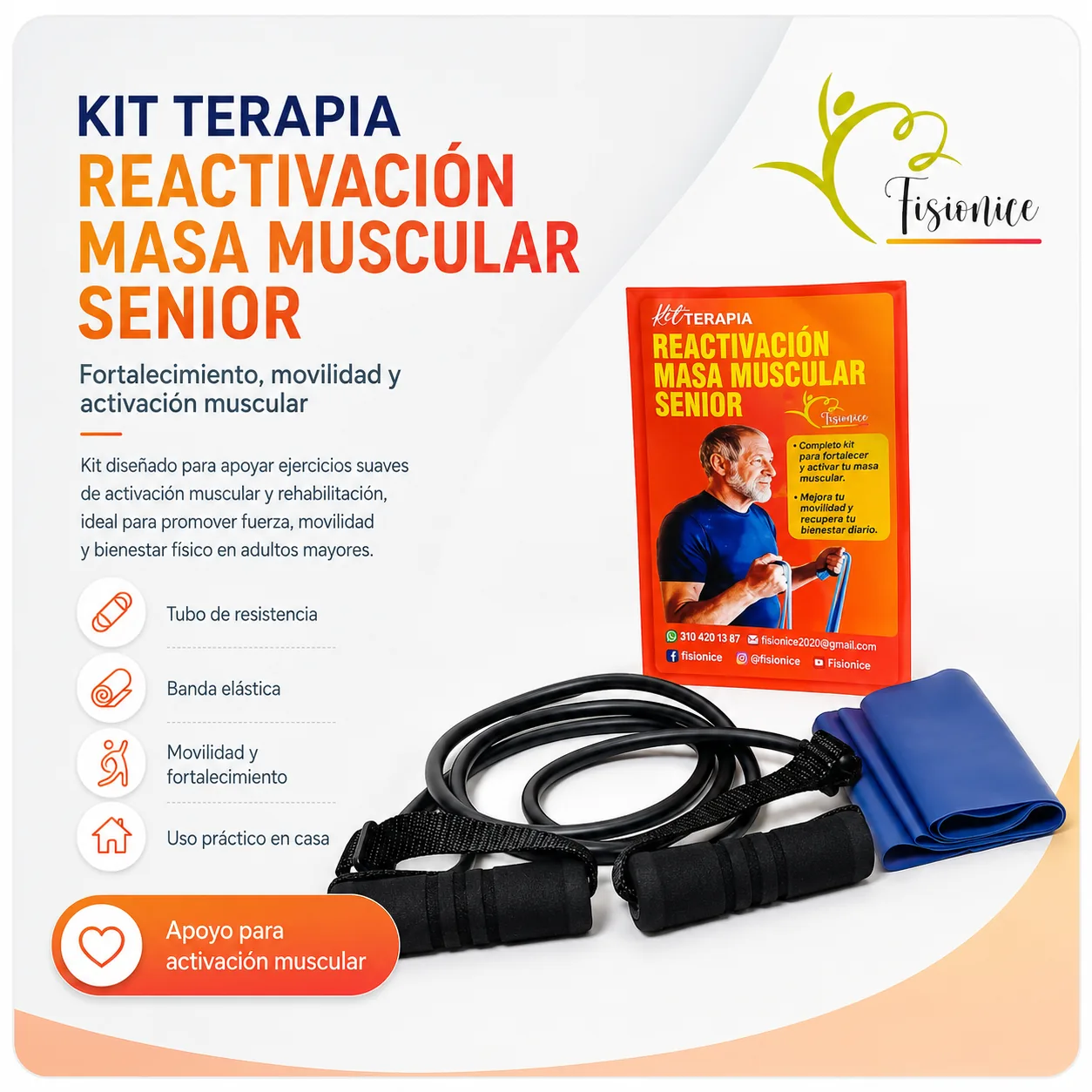 KIT Terapias de Reactivación Muscular para Adulto Mayor — Adulto mayor