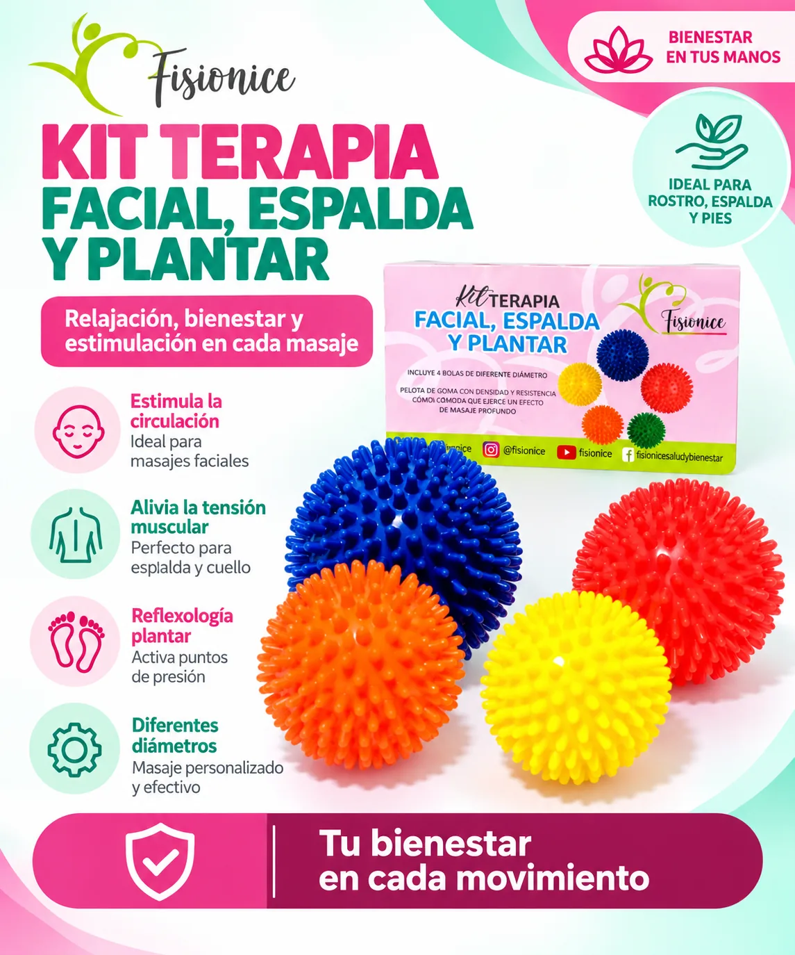 KIT Terapia Facial, Espalda y Plantar — Adulto mayor