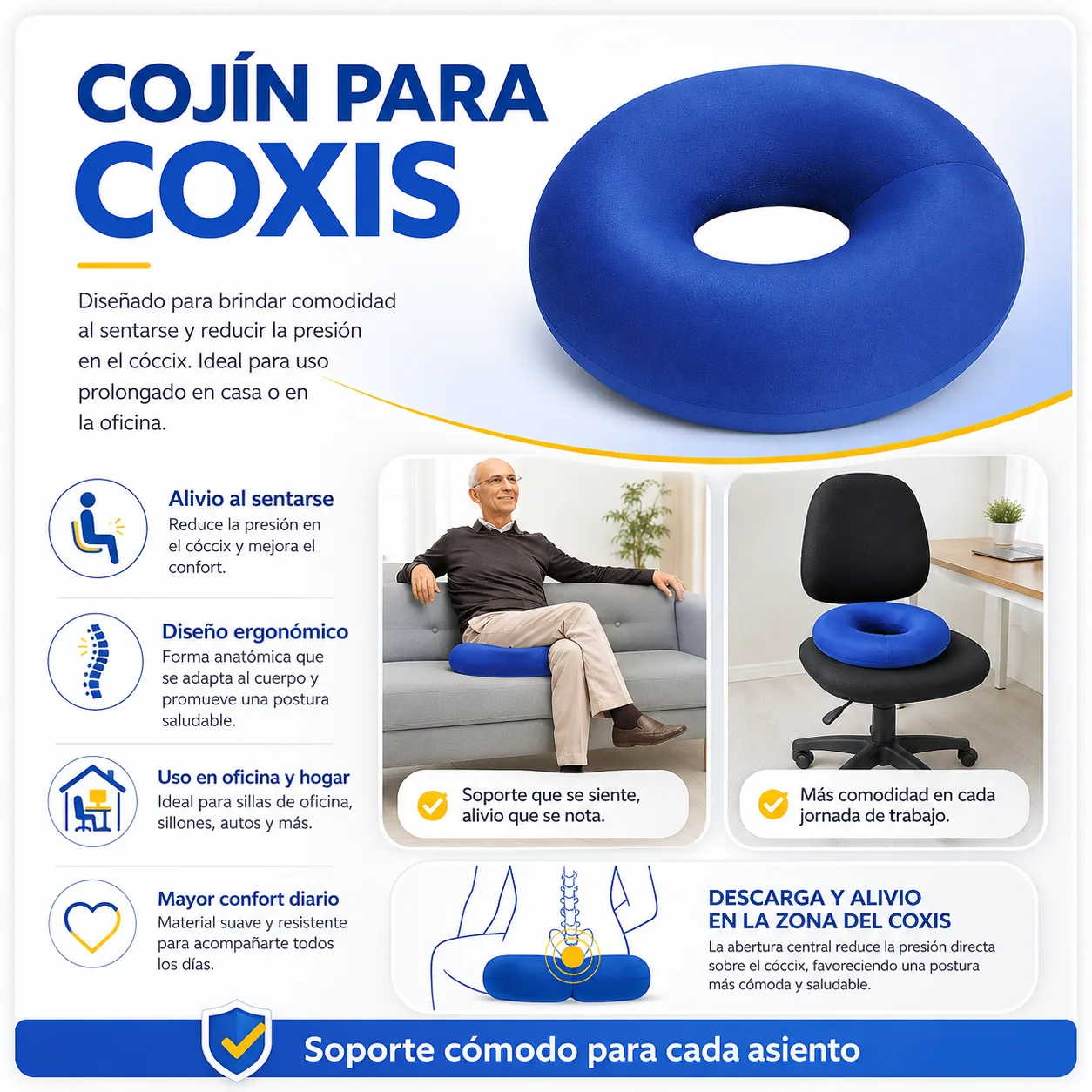 Cojin de Cocxis Talla M — Adulto mayor