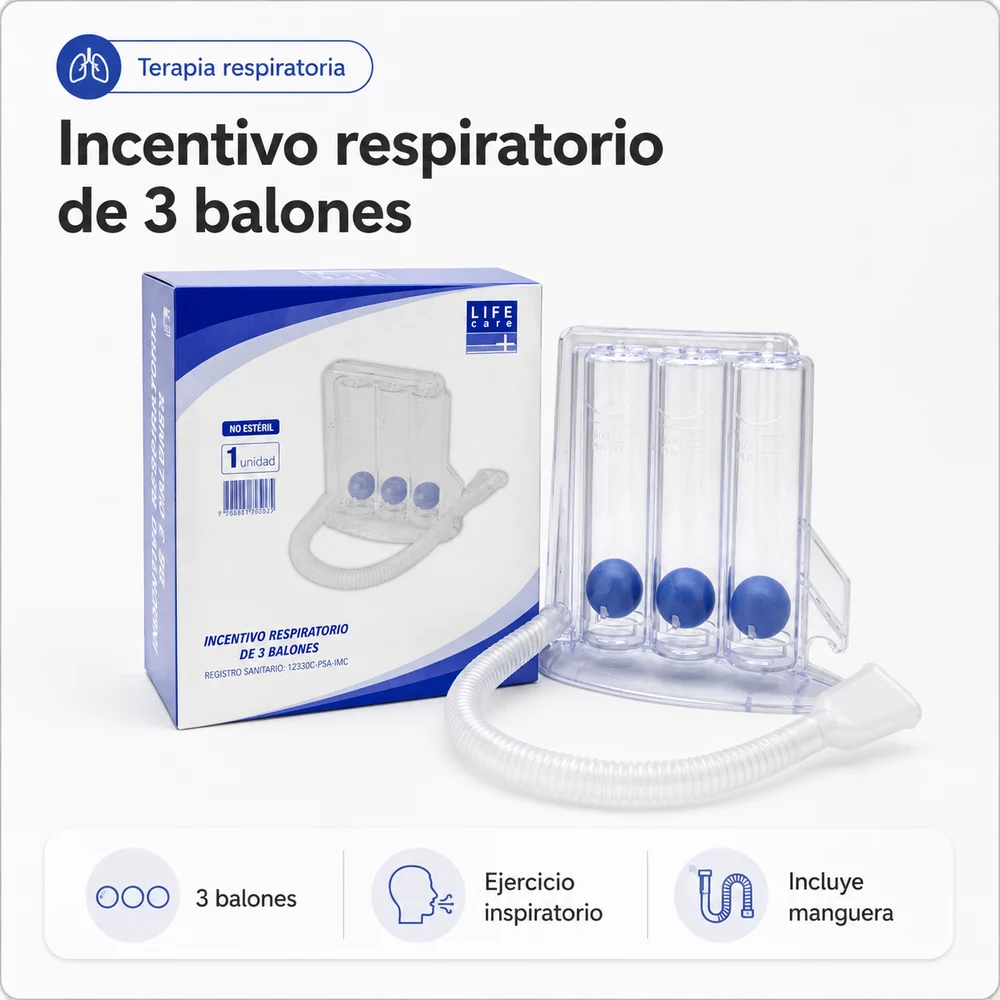 Incentivo Respiratorio 3 Balones — Terapia respiratoria