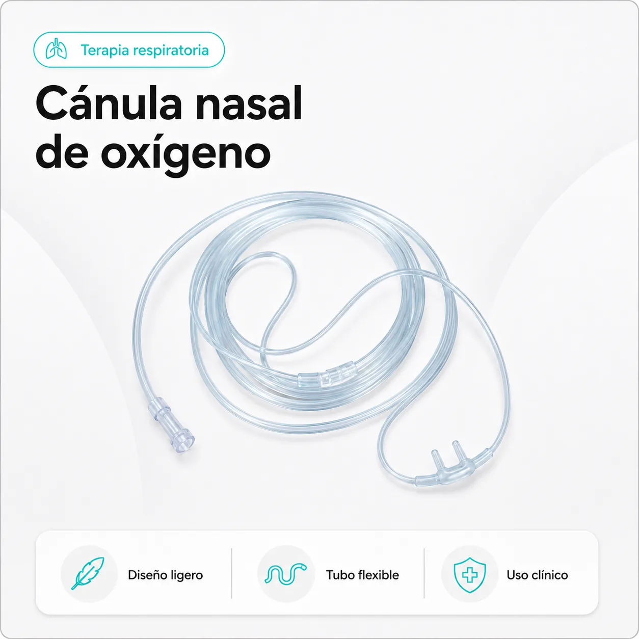 Canula Nasal Adulto Manguera de 4.2 Mts — Terapia respiratoria